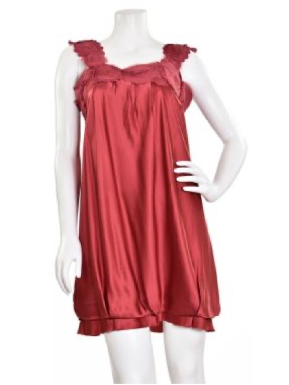BCBGMaxAzria 100% red silk dress